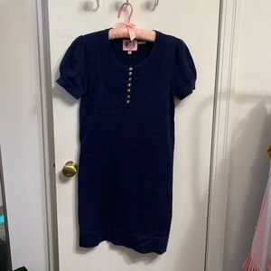 Juicy Couture Short Sleeve Navy Sweater Dress S
